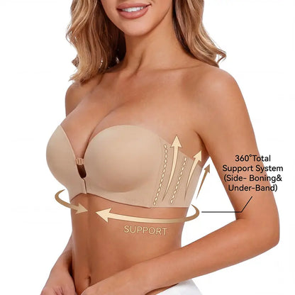 BraPush - Strapless Front Closure Bra