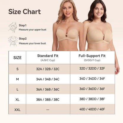 BraPush - Strapless Front Closure Bra